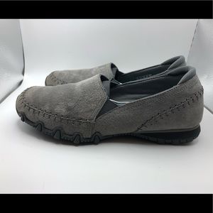 Skechers Relaxed Fit Grey Suede Loafers 